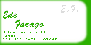 ede farago business card